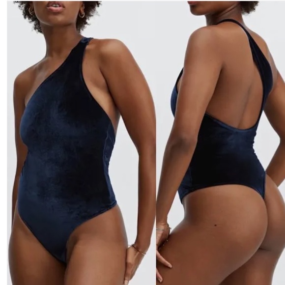 Fabletics One shoulder navy bodysuit - Picture 1 of 7